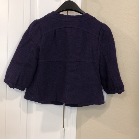 Purple Button Up Work Jacket - Picture 5 of 9